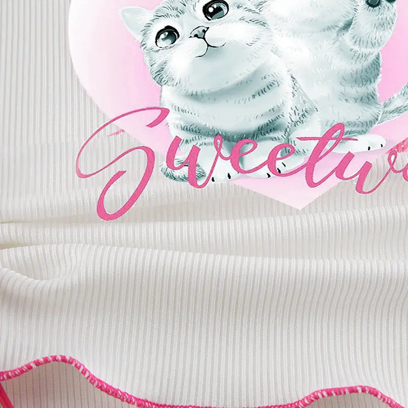 'Kitten' E-girl Cat Pattern Short Sleeves Top - AlielNosirrah