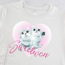 Load image into Gallery viewer, &#39;Kitten&#39; E-girl Cat Pattern Short Sleeves Top - AlielNosirrah
