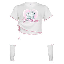 Load image into Gallery viewer, &#39;Kitten&#39; E-girl Cat Pattern Short Sleeves Top - AlielNosirrah
