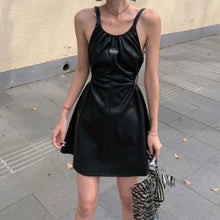 Load image into Gallery viewer, &#39;Lash Up&#39; PU Leather Hollow Out Strappy Dress AlielNosirrah
