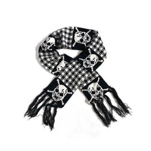 Load image into Gallery viewer, &#39;Lich&#39; Punk y2k Harajuku knitted skull scarf AlielNosirrah
