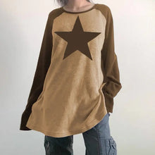 Load image into Gallery viewer, &#39;Lost Star&#39; Star Prints Oversized Top AlielNosirrah
