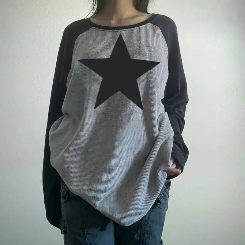 'Lost Star' Star Prints Oversized Top AlielNosirrah