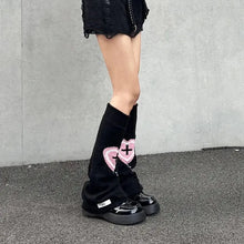 Load image into Gallery viewer, &#39;Love Potion&#39; Heart Shape Cross Leg Warmer AlielNosirrah
