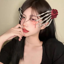Load image into Gallery viewer, Lycoris&#39; Flower Skull Hand Hair Pins AlielNosirrah
