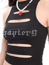 Load image into Gallery viewer, &#39;Maddie&#39; Sequins Alt Ripped Tank Top AlielNosirrah
