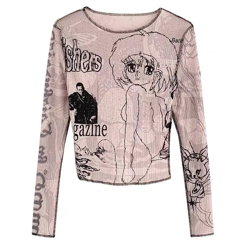 'Major Character' Anime Girls Print Top AlielNosirrah