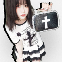 Load image into Gallery viewer, &#39;Medical Kit&#39; Alt Cross Ruffled  Bag AlielNosirrah
