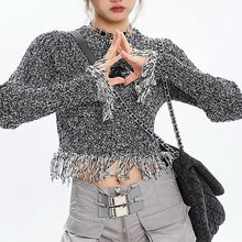 Load image into Gallery viewer, &#39;Meteorite Grunge Knitted Tassel Sweater Top AlielNosirrah
