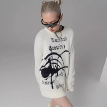 Load image into Gallery viewer, &#39;Misumena&#39; Dark Spider Web Sweater AlielNosirrah
