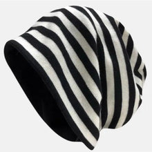 Load image into Gallery viewer, &#39;Mocha&#39; Grunge Stripped Beanie Hat AlielNosirrah
