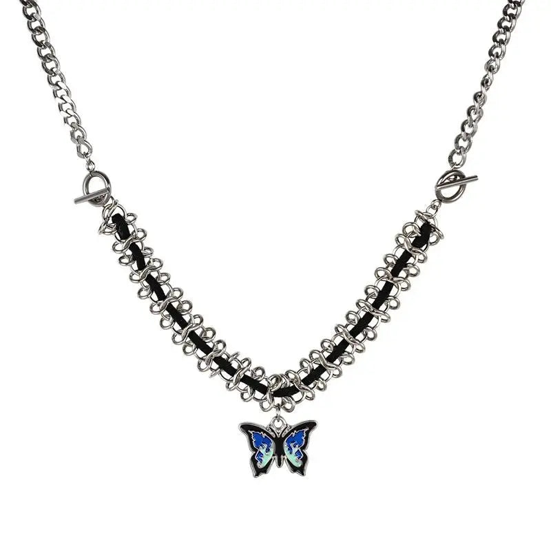 'Morpho' Hip Hop Butterfly OT Buckle Necklace AlielNosirrah
