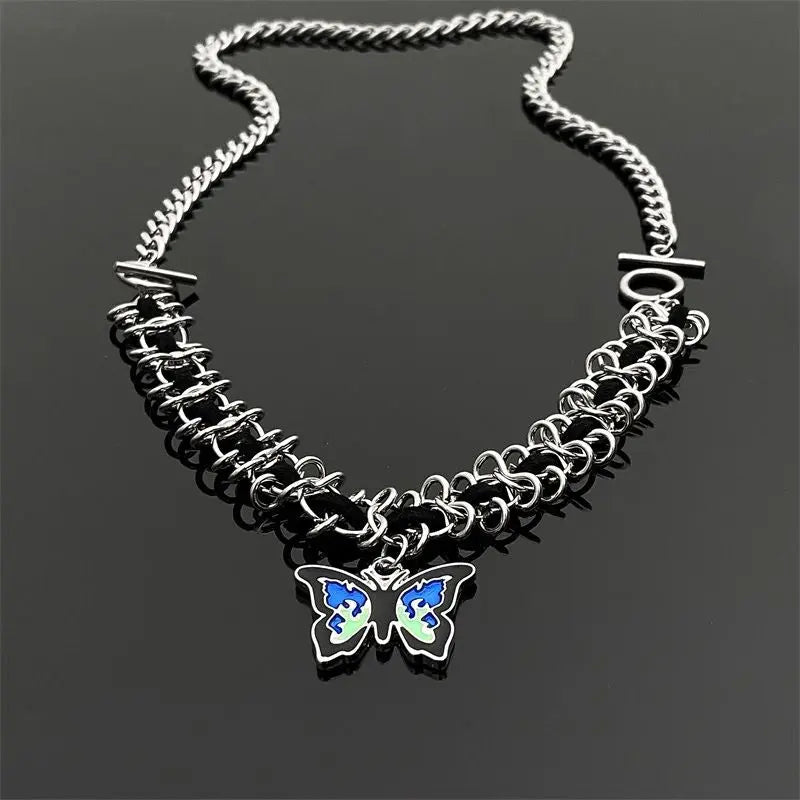 'Morpho' Hip Hop Butterfly OT Buckle Necklace AlielNosirrah