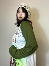 Load image into Gallery viewer, &#39;Moss Girl&#39; Grunge Patchwork Graffiti Top AlielNosirrah
