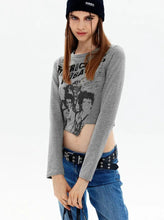 Load image into Gallery viewer, &#39;Motel&#39; Dusty Color Grunge Long Sleeves Top AlielNosirrah

