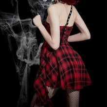 Load image into Gallery viewer, NANA&#39; Punk Style Red Checkerboard Dress AlielNosirrah
