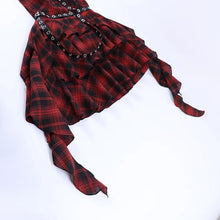Load image into Gallery viewer, NANA&#39; Punk Style Red Checkerboard Dress AlielNosirrah
