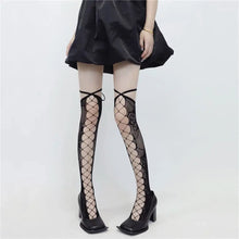 Load image into Gallery viewer, &#39;Neon Rainbow&#39; Pastel Colorful Hollow Out Tights AlielNosirrah
