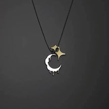 Load image into Gallery viewer, &#39;New Moon&#39; Melting Moon Star Necklace AlielNosirrah
