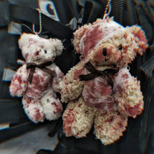Load image into Gallery viewer, &#39;OW!&#39; Punk Bloody Injured Bear Bagchain Keychain - AlielNosirrah
