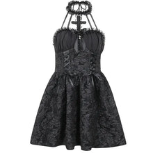 Load image into Gallery viewer, &#39;Oath&#39; Goth Cross Halter Neck  Dress AlielNosirrah
