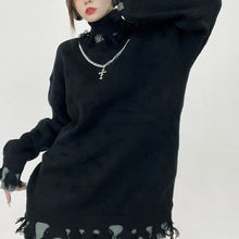 Load image into Gallery viewer, &#39;Obscura&#39; oversize ripped knitted sweater AlielNosirrah
