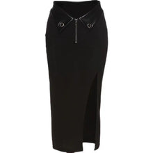 Load image into Gallery viewer, &#39;Outrageous&#39; Lapel Pu Leather Midi Skirt AlielNosirrah
