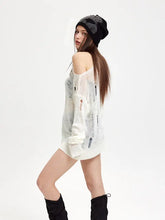 Load image into Gallery viewer, &#39;Outshined&#39; Halterneck Oversized Crochet Sweater AlielNosirrah
