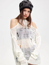 Load image into Gallery viewer, &#39;Outshined&#39; Halterneck Oversized Crochet Sweater AlielNosirrah
