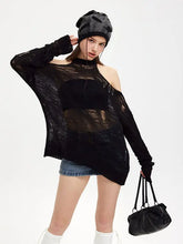 Load image into Gallery viewer, &#39;Outshined&#39; Halterneck Oversized Crochet Sweater AlielNosirrah
