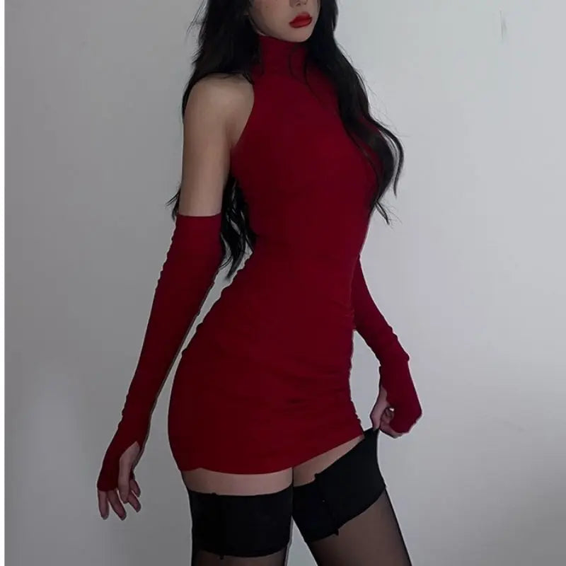 'Overlooker' Turtleneck Sheath Dress AlielNosirrah