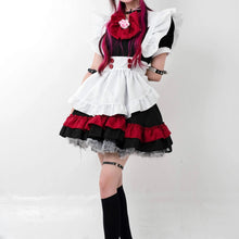 Load image into Gallery viewer, &#39;Pawcess&#39; Kawaii Goth Red Bow-tie Maid Dress AlielNosirrah
