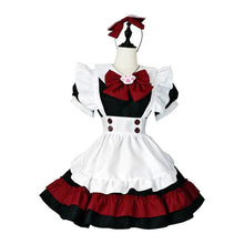 Load image into Gallery viewer, &#39;Pawcess&#39; Kawaii Goth Red Bow-tie Maid Dress AlielNosirrah
