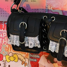 Load image into Gallery viewer, &#39;Pianist&#39; Kawaii Lace Patchwork Underarm Bag AlielNosirrah
