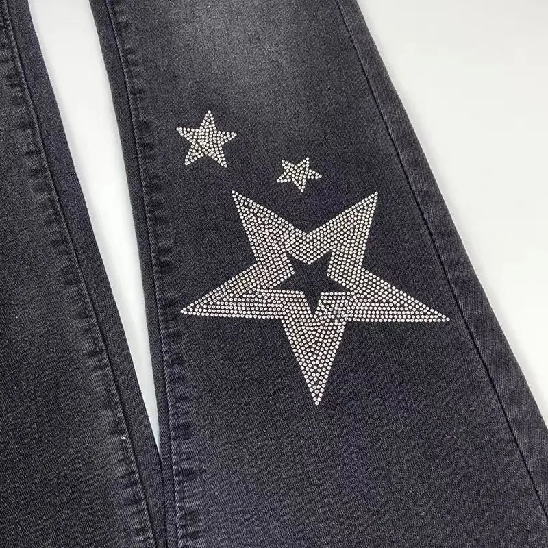 'Platinum' Star Sequins Grunge Style Pants AlielNosirrah