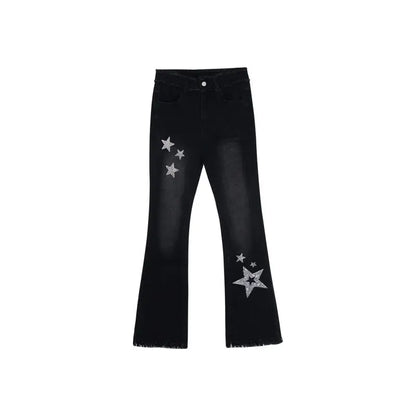'Platinum' Star Sequins Grunge Style Pants AlielNosirrah