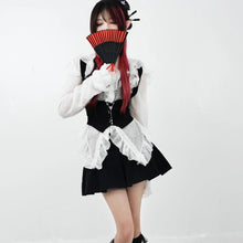 Load image into Gallery viewer, &#39;Poetic&#39; Goth White Ruffled  Corset Shirts AlielNosirrah
