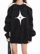 Load image into Gallery viewer, &#39;Polaris&#39; Star Hollow Out Zip Up Sweater AlielNosirrah
