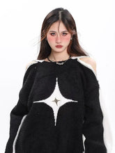 Load image into Gallery viewer, &#39;Polaris&#39; Star Hollow Out Zip Up Sweater AlielNosirrah
