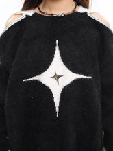 Load image into Gallery viewer, &#39;Polaris&#39; Star Hollow Out Zip Up Sweater AlielNosirrah
