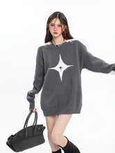Load image into Gallery viewer, &#39;Polaris&#39; Star Hollow Out Zip Up Sweater AlielNosirrah
