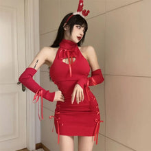Load image into Gallery viewer, &#39;Praise&#39; Turtleneck Ribbon Knitted Dress AlielNosirrah
