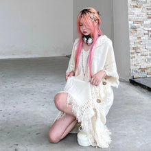 Load image into Gallery viewer, &#39;Psychic&#39; Tassel Grunge Hoodie Sweater Coat AlielNosirrah
