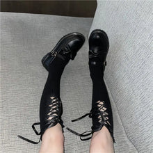 Load image into Gallery viewer, &#39;Purely&#39; Lolita Cross strap mid-tube socks AlielNosirrah
