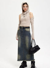 Load image into Gallery viewer, &#39;Purified&#39; Future Hooded Cut Out Top AlielNosirrah
