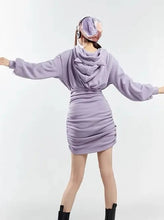 Load image into Gallery viewer, &#39;Purple Cat&#39; Kawaii Cute Cat Ears Hooded Dress AlielNosirrah
