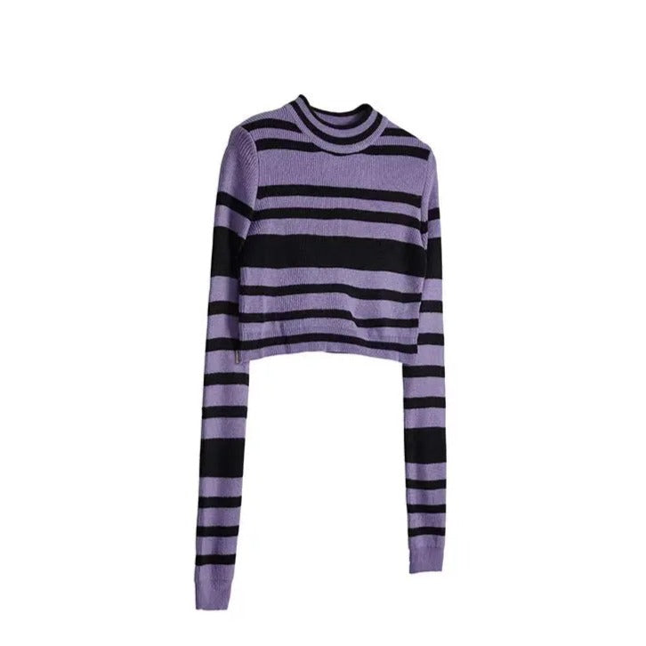 'Purple Rain' Grunge Vintage Striped Top AlielNosirrah