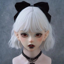 Load image into Gallery viewer, &#39;Rabbit Hole&#39; Goth Black Bowtie Hair Pin AlielNosirrah
