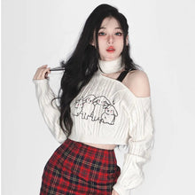 Load image into Gallery viewer, &#39;Rabbit Trap&#39; One-Shoulder Knitted Sweater AlielNosirrah
