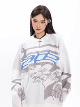 Load image into Gallery viewer, &#39;Race&#39; Oversized Unisex Dark Graffiti Sweater AlielNosirrah
